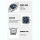 Men Quartz Watch with Steel Strap for Business - White