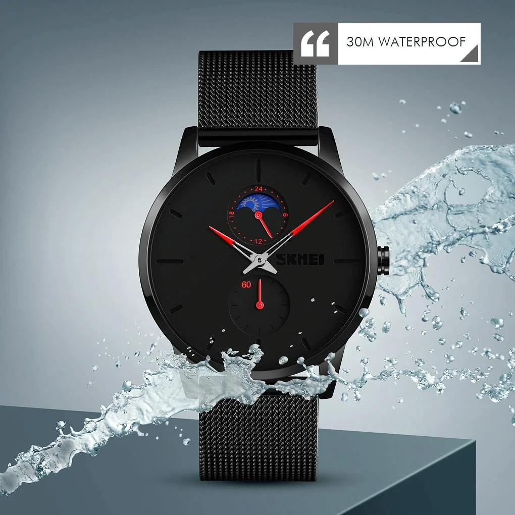 Men Simple Business Sports Watch - Quartz Movement - Blue