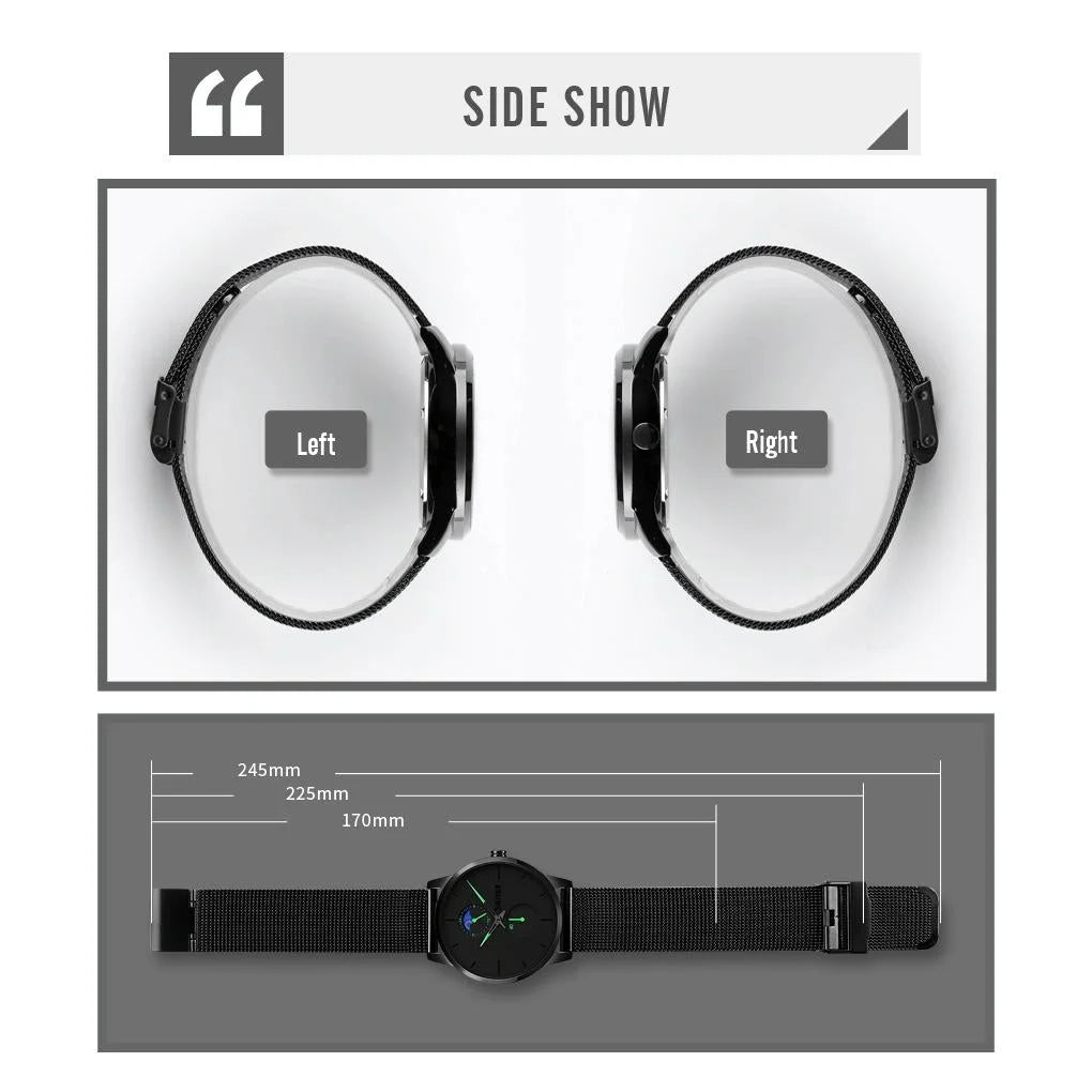 Men Simple Business Sports Watch - Quartz Movement - Green