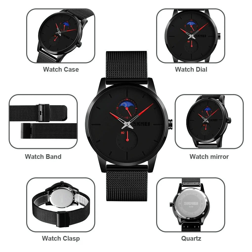Men Simple Business Sports Watch - Quartz Movement - Green