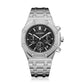 Men Simple Steel Quartz Watch with Band - 6835 - Rose Gold