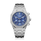 Men Simple Steel Quartz Watch with Band - 6835 - Silver