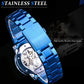 Men Skeleton Diamond Mechanical Watch - Luminous Pointer