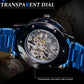 Men Skeleton Diamond Mechanical Watch - Luminous Pointer