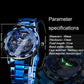 Men Skeleton Diamond Mechanical Watch - Luminous Pointer