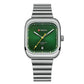 Men Square Steel Strap Quartz Watch - Casual Style - Black