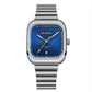 Men Square Steel Strap Quartz Watch - Casual Style - Black