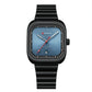 Men Square Steel Strap Quartz Watch - Casual Style - White