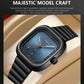 Men Square Steel Strap Quartz Watch - Casual Style - White