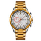 Men Stainless Steel Quartz Watch with Luminous Calendar