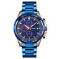 Men Stainless Steel Quartz Watch with Luminous Calendar