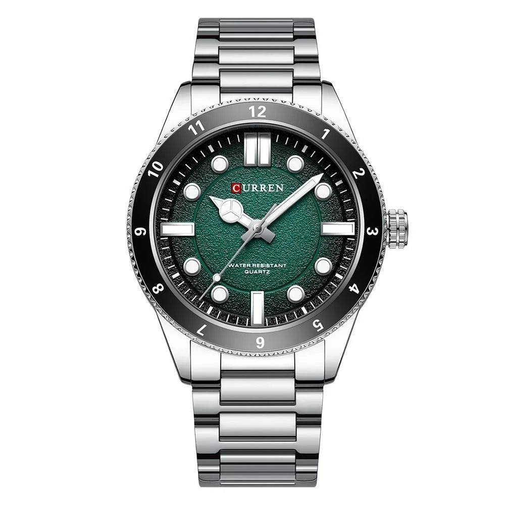Men Steel Strap Business Quartz Watch - Sporty Design