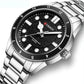 Men Steel Strap Business Quartz Watch - Sporty Design