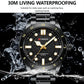 Men Steel Strap Business Quartz Watch - Sporty Design