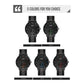 Men Striped Arabic Numeral Mesh Quartz Watch - Horizontal