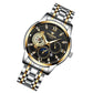 Men Three-eye Hollow Quartz Sports Watch - Between Gold
