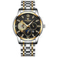 Men Three-eye Hollow Quartz Sports Watch - Between Gold