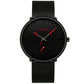 Men Waterproof Quartz Watch with Small Seconds and Mesh