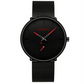 Men Waterproof Quartz Watch with Small Seconds and Mesh