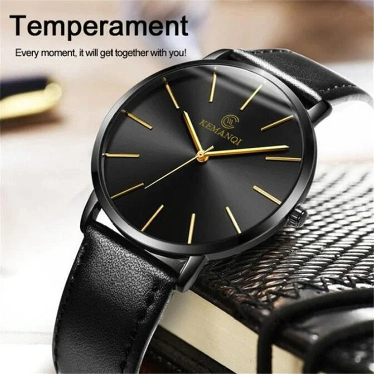 Men Waterproof Steel Mesh Quartz Watch - Ultra-thin
