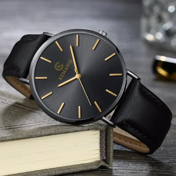 Men Waterproof Steel Mesh Quartz Watch - Ultra-thin