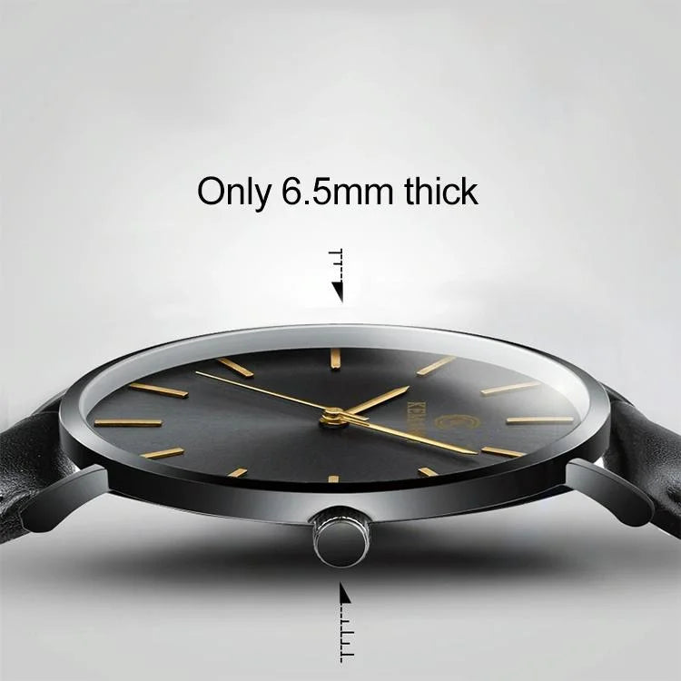 Men Waterproof Steel Mesh Quartz Watch - Ultra-thin