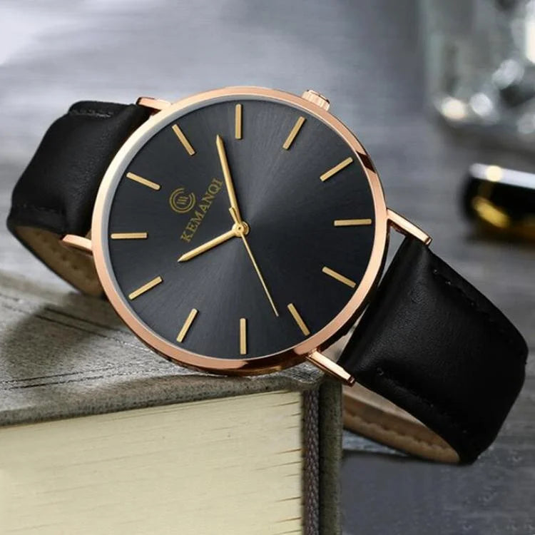 Men Waterproof Steel Mesh Quartz Watch - Ultra-thin