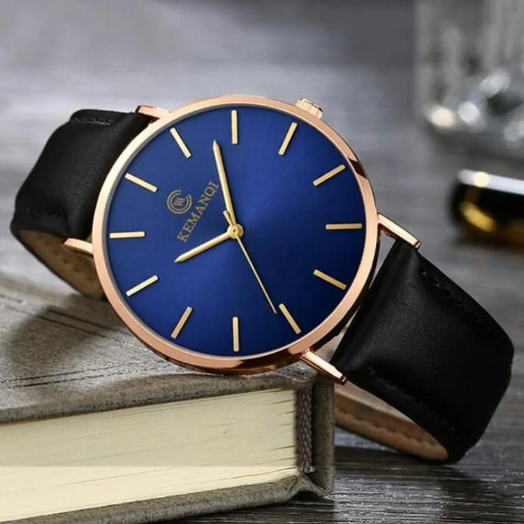 Men Waterproof Steel Mesh Quartz Watch - Ultra-thin