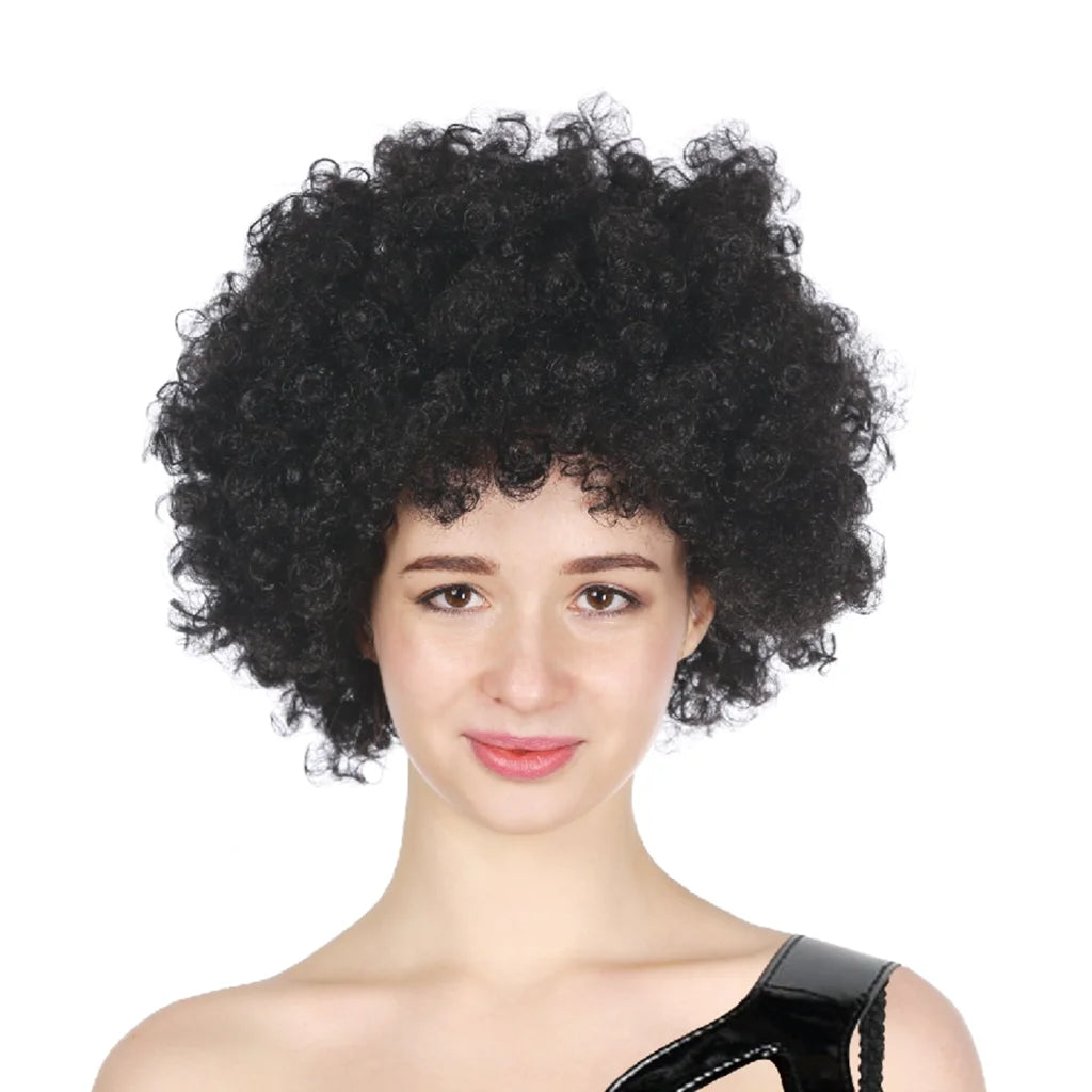 Mens DELUXE AFRO WIG Curly Hair Costume Party Fancy Disco