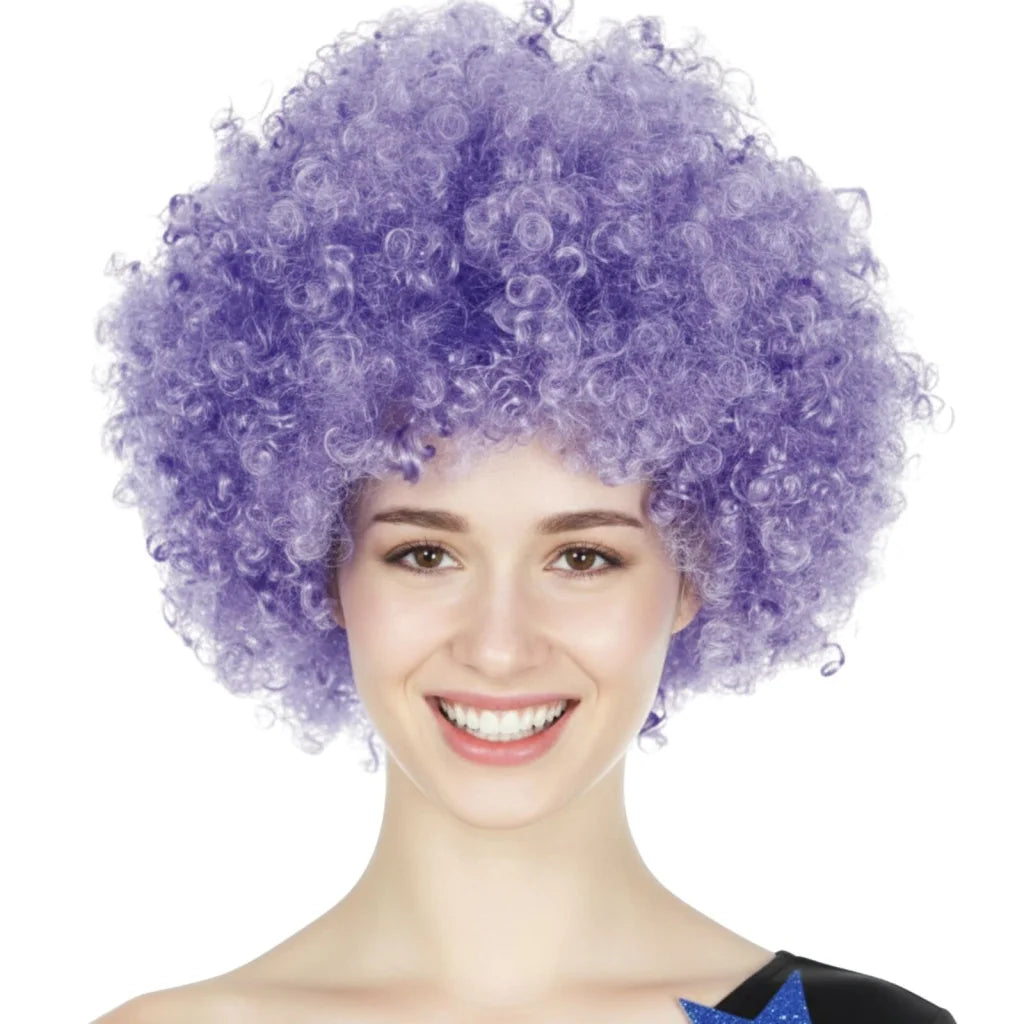 Mens DELUXE AFRO WIG Curly Hair Costume Party Fancy Disco