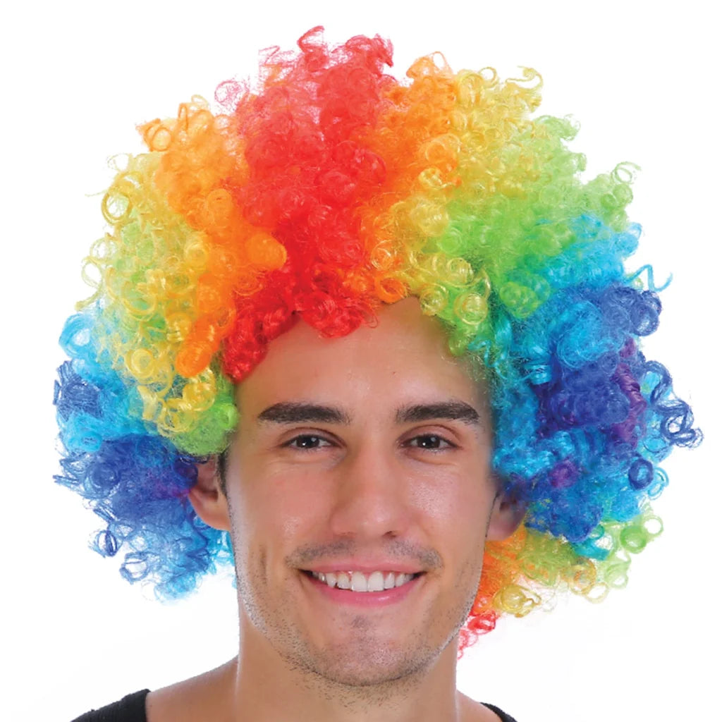 Mens DELUXE AFRO WIG Curly Hair Costume Party LGBTQ Disco