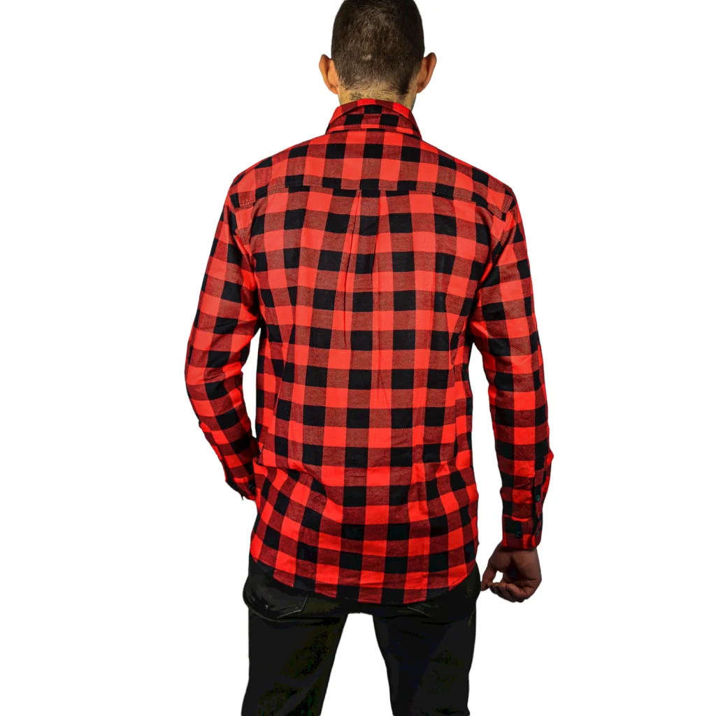 Mens Flannelette Shirt 100% Cotton Check Authentic Flannel