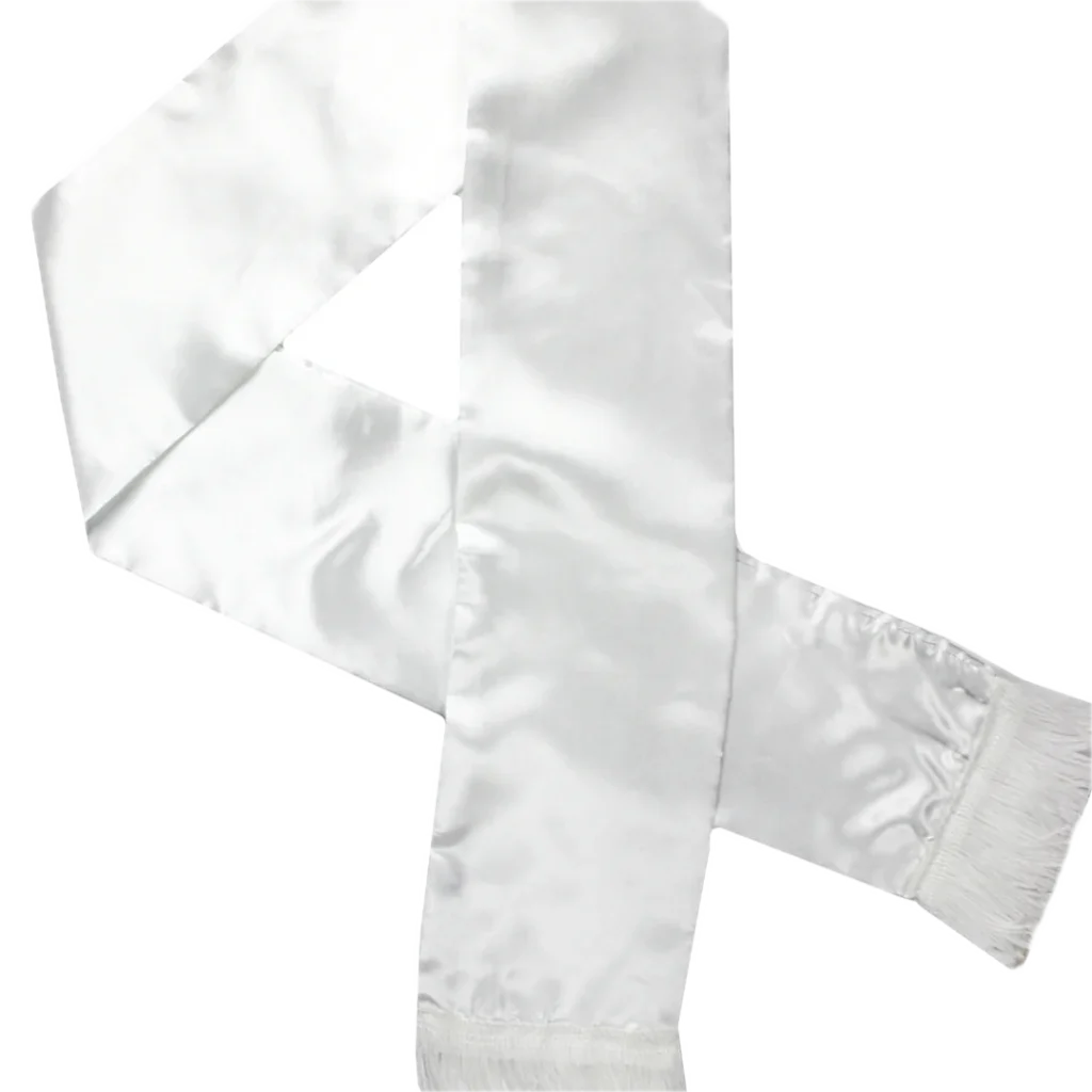 Mens Gatsby 1920s Hollywood Gangster White Scarf Silky Soft