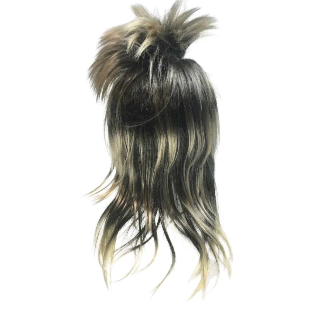 Mens Long SPIKY Wig Rock Punk 80s Fancy Dress Costume Bogan