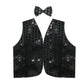 Mens SEQUIN VEST Dance Costume Party Coat Disco Accessory