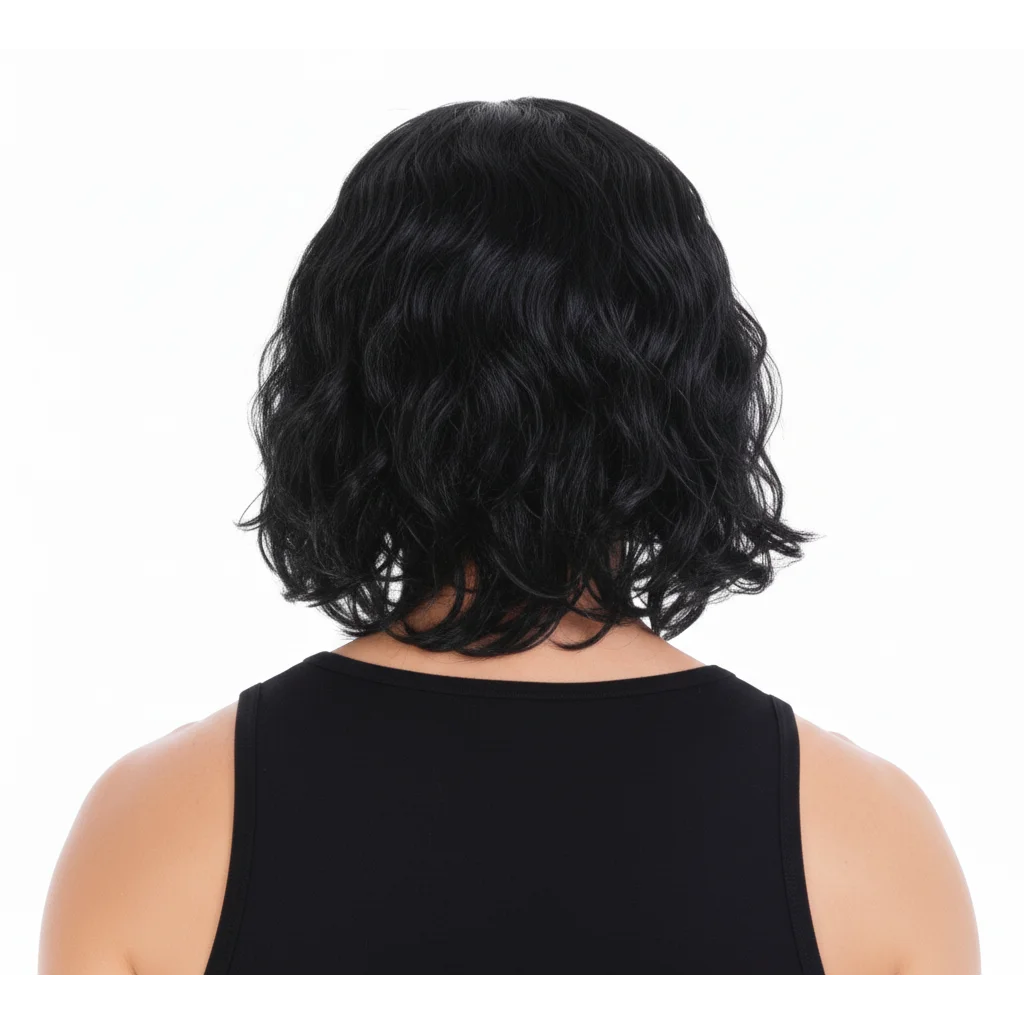 MENS WAVY WIG Curly Long Hair Disco Punk Rock Party Costume