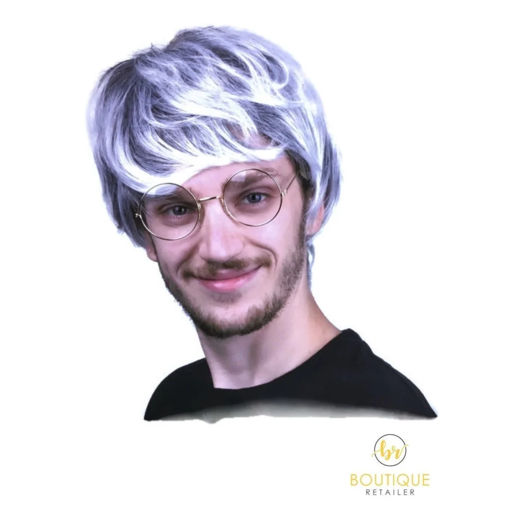 MENS WIG 80s Fancy Dress Mens Party Costume Rock Bogan