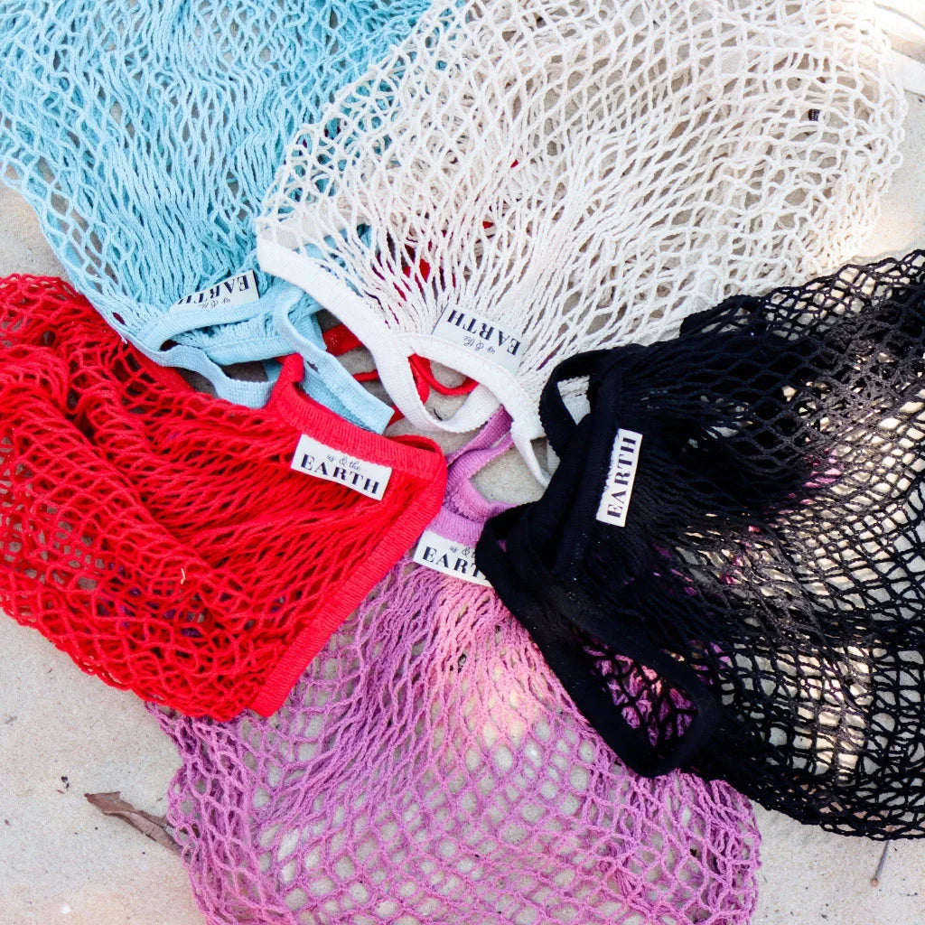 Mesh Shopping Bag Bundle 5-Pack - Reusable Grocery Bags