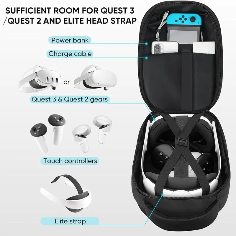 Meta Quest 3 Expandable Suitcase With Shoulder Straps-1922443405057724419