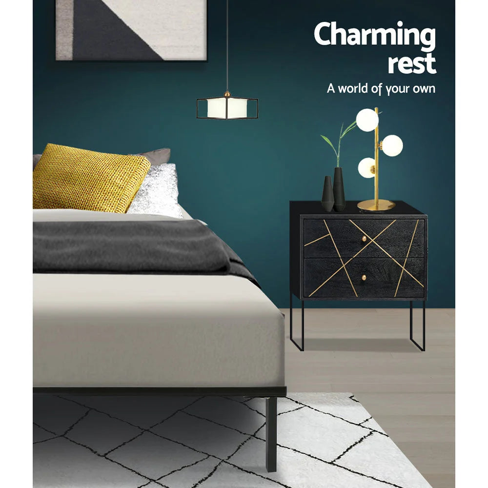 Metal Bed Frame Double Size Mattress Base Platform