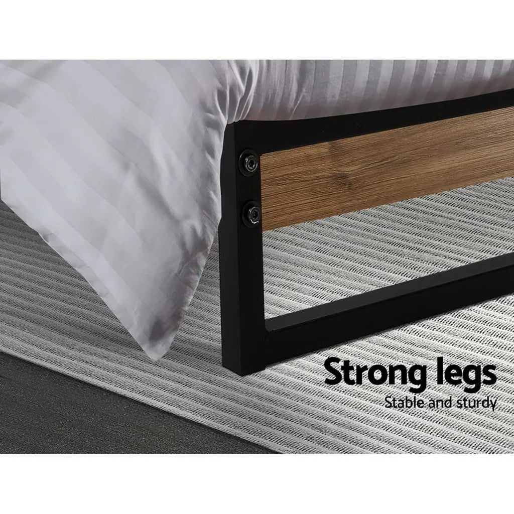 Metal Bed Frame King Single Size Mattress Base Platform