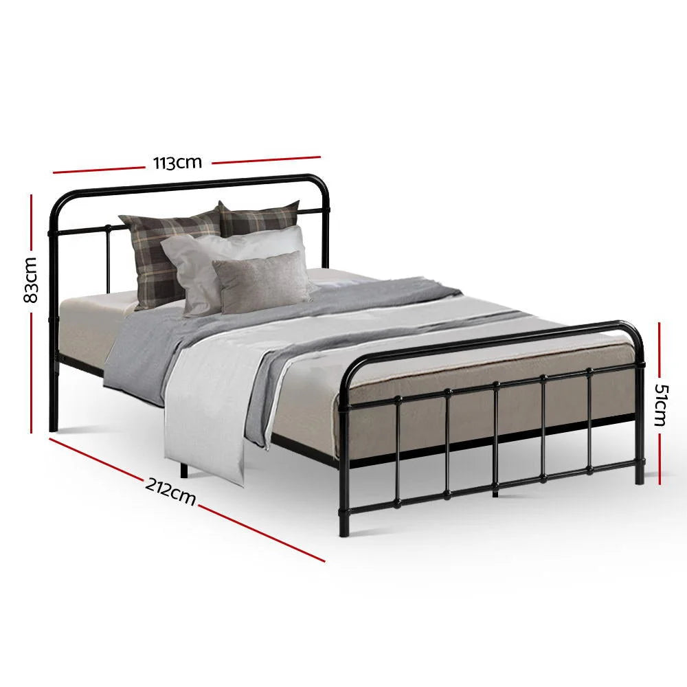 Metal Bed Frame King Single Size Platform Foundation