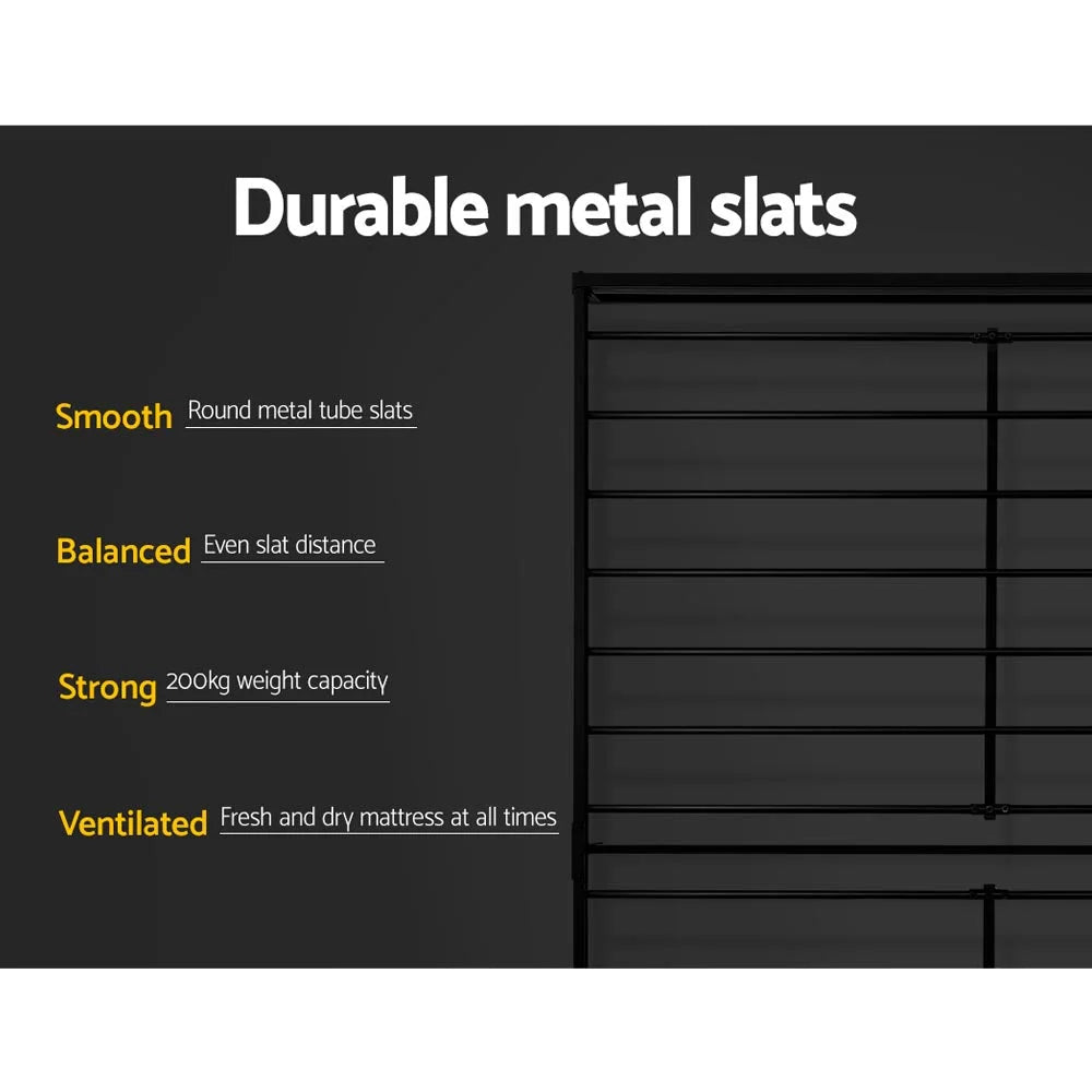 Metal Bed Frame King Single Size Platform Foundation