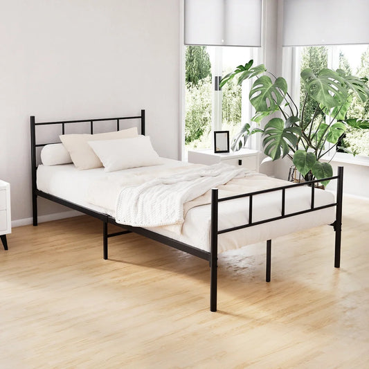 Metal Bed Frame King Single Size Platform Foundation
