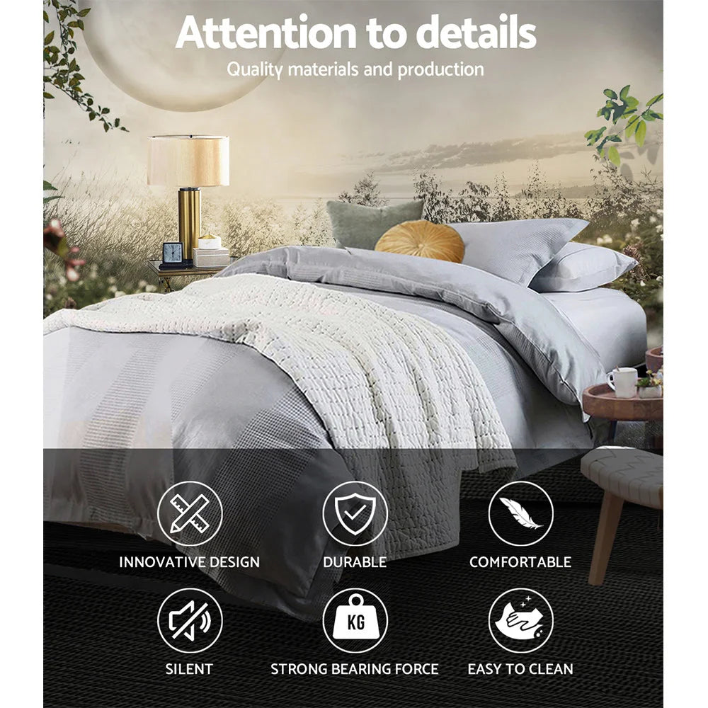 Metal Bed Frame King Single Size Wooden Mattress Base