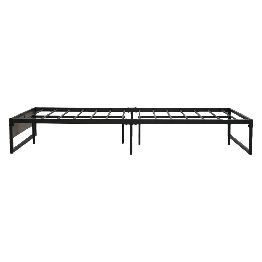 Metal Bed Frame King Single Size Wooden Mattress Base