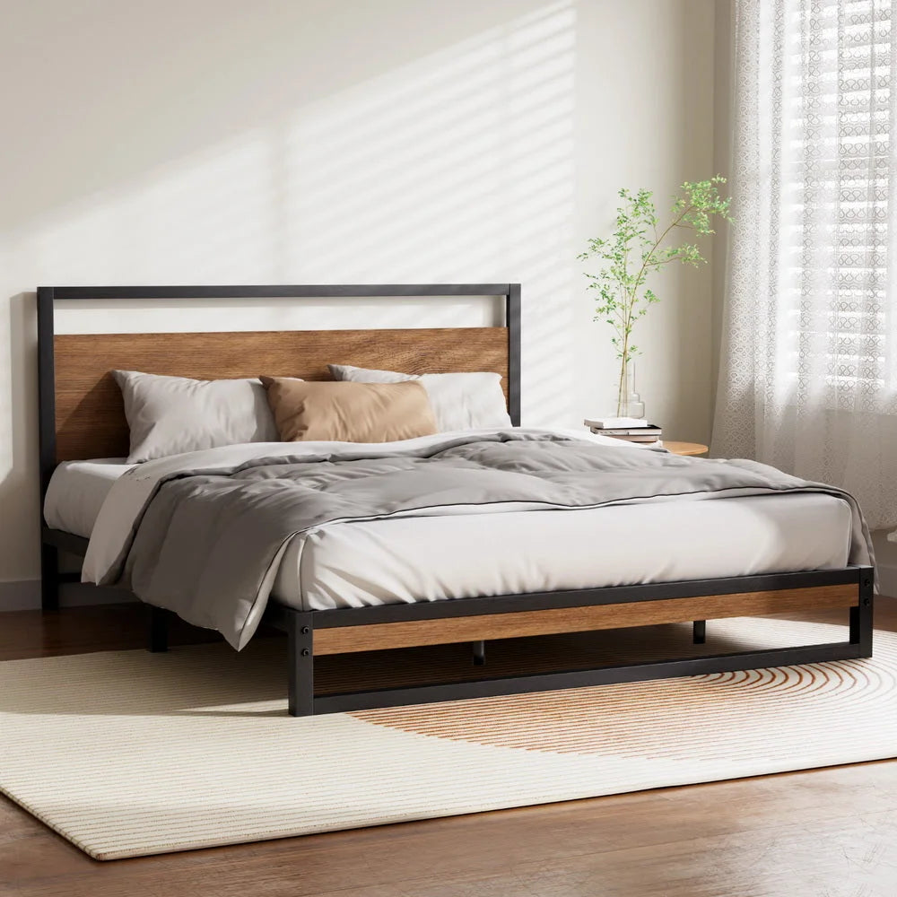 Metal Bed Frame King Size Mattress Base Platform Foundation