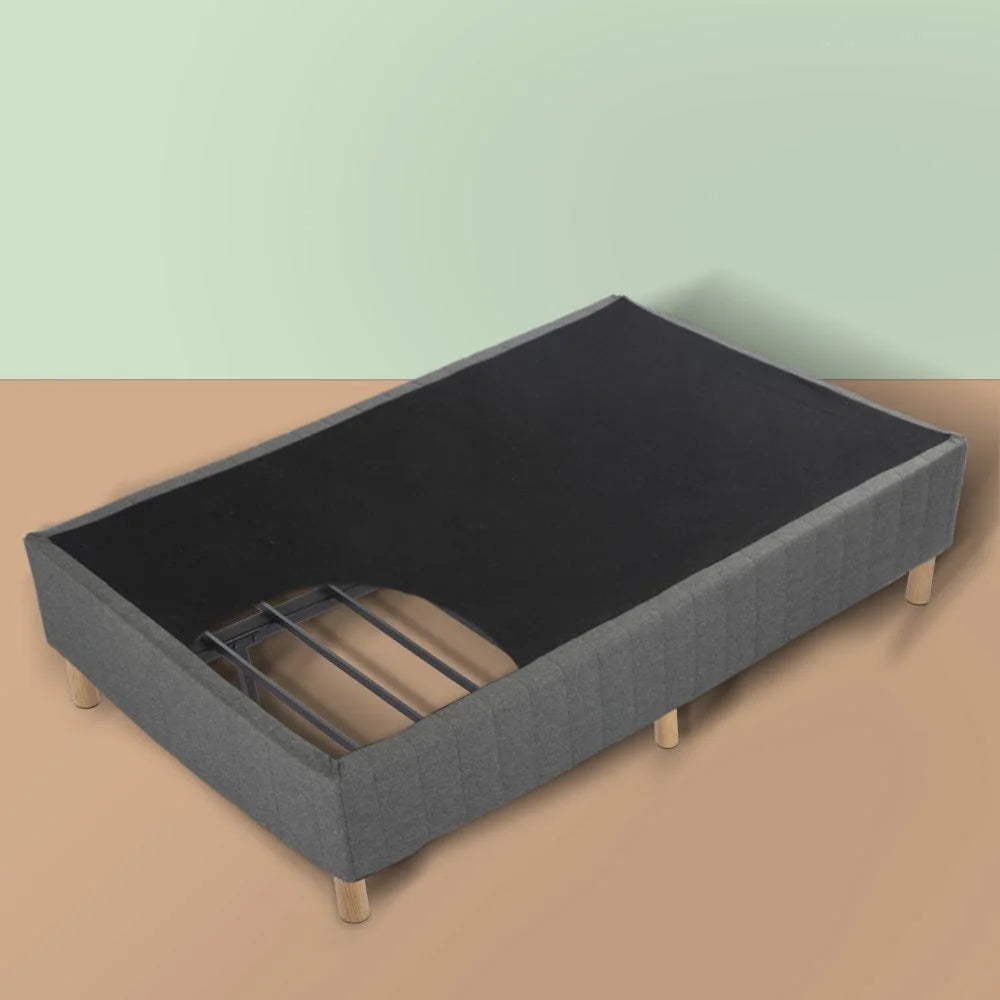 Metal Bed Frame Mattress Foundation - Dark Grey King