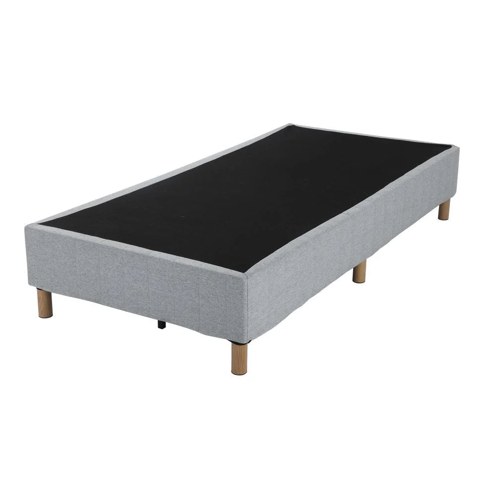 Metal Bed Frame Mattress Foundation - Light Grey King