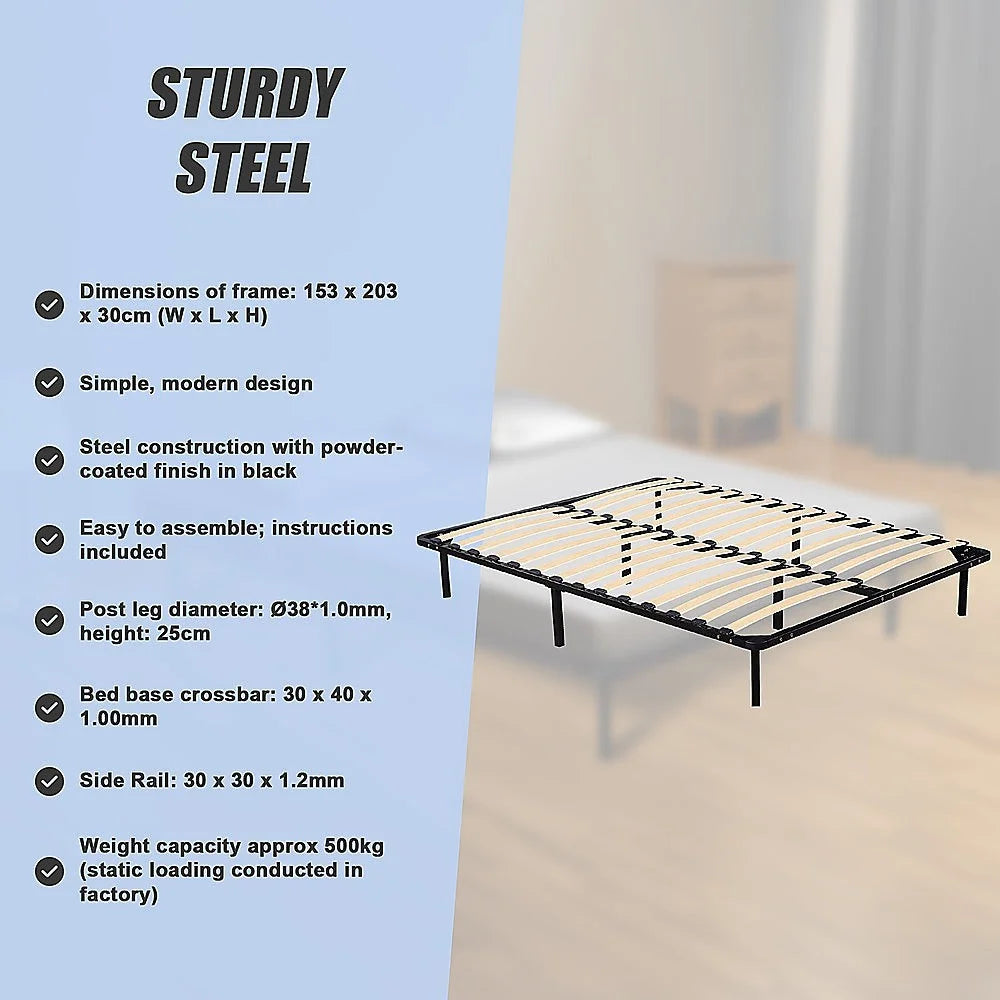 Metal Bed Frame Queen - Bedroom Furniture - Bedroom